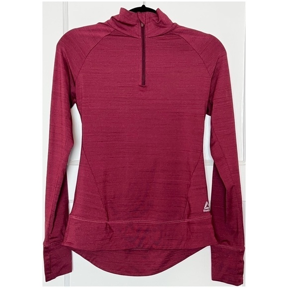 REEBOK Speedwick Active Running Mockneck 1/4 Zip Thumbhole Back Vent Shirt S - Picture 5 of 8